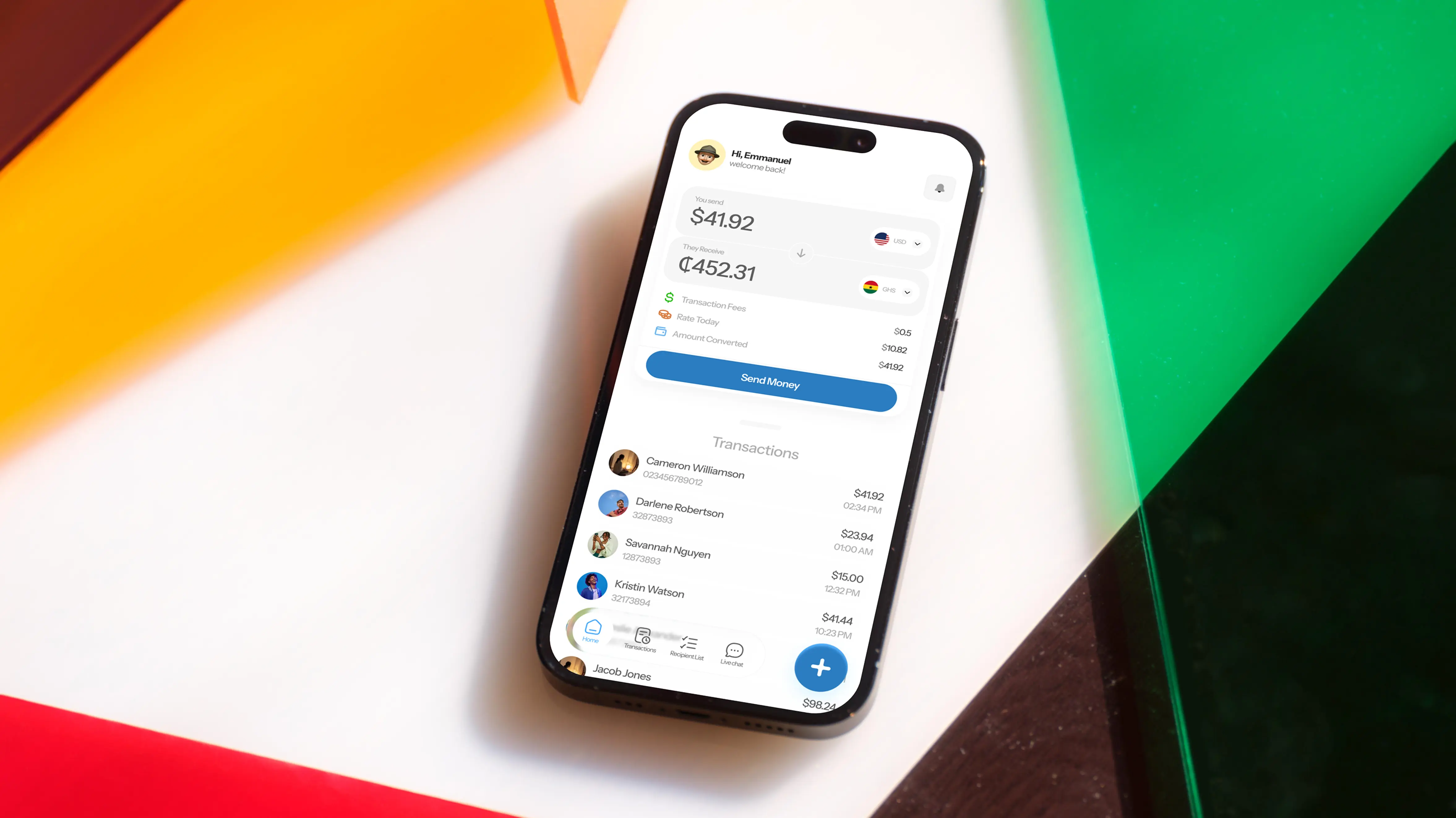 REDSEA app with colorful background